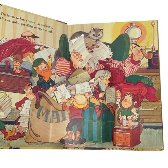 Christmas Time at Santa's Workshop A Hallmark Pop Up Book Works! Elf Santa - Picture 5 of 5
